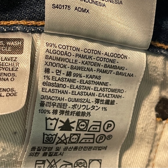 VINTAGE Levis 501 Jeans Mens 32x30 Blue Straight Leg Regular Fit Dark Wash Y2K - Picture 6 of 7